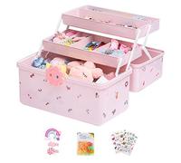 RUIZHU Accessoires pour Cheveux pour Enfants BoîTe de Rangement TêTe de Corde ÉPingle à Cheveux ÉLastique TêTe Fille BoîTe à -M