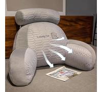 Ruizigeml Kids Reading Pillow, Sit in Bed, Back Support, Back Cushion for Sitting in Bed for Reading, Design, Cute Back Cushion for Adults and Kids, Grey-L