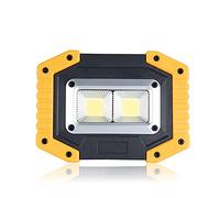 Ruiziliang Lampe de travail de 30W COB LED Lanterne portable 3 Mode Projecteur portable de l'urgence rechargeable 18650 alimenté à Linterna for le camping(No battery,Double square)