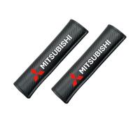 RUIZOGGUD 2 Pièces Voiture Protège Ceinture,pour Mitsubishi Outlander 3 Lancer 9 10 Mirage L200 Pajero 4 Eclipse Rembourrage Ceinture sécurité Fibre Carbone Coussinets D'Épaule Confortables