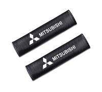 RUIZOGGUD 2 Pièces Voiture Protège Ceinture,pour Mitsubishi Outlander 3 Lancer 9 10 Mirage L200 Pajero 4 Eclipse Rembourrage Ceinture sécurité Fibre Carbone Coussinets D'Épaule Confortables