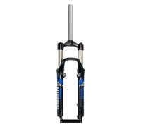 RUJIXU Fourche À Suspension pour VTT 26 Pouces Fourche VTT Débattement 100mm Frein À Disque Frein en V Fourche À Ressort 1-1/8" Tube Droit 28,6 Mm QR 9mm Verrouillage Manuel(Blauw)