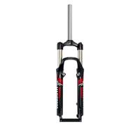 RUJIXU Fourche À Suspension pour VTT 26 Pouces Fourche VTT Débattement 100mm Frein À Disque Frein en V Fourche À Ressort 1-1/8" Tube Droit 28,6 Mm QR 9mm Verrouillage Manuel(Rot)