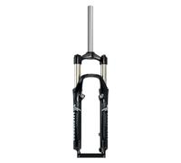 RUJIXU Fourche À Suspension pour VTT 26 Pouces Fourche VTT Débattement 100mm Frein À Disque Frein en V Fourche À Ressort 1-1/8" Tube Droit 28,6 Mm QR 9mm Verrouillage Manuel(Gray)