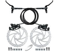 RUJOI Kit de Frein à Disque de vélo, Jeu de Frein à Disque hydraulique avec étrier de Pression d'huile en Aluminium et Levier de Frein de vélo entièrement en Alliage d'aluminium