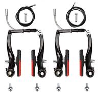 RUJOI Kit de Frein de vélo V avec Chaussures de Frein en V de 72 mm de qualité supérieure et 2 câbles de Frein et sertissage d'extrémités de câble, idéal pour la Montagne, Le kit de Frein de vélo BMX