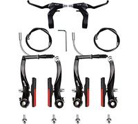 RUJOI Kit de Frein V pour Vélo - Étrier 110 mm, Plaquettes 72 mm, Levier en Aluminium, Boîtier et Câble F/R