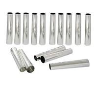 rukauf Cannolo Cornet Lot de 15 Moule Longueur 10 cm Moule Cannoli Form Cornets Douilles Crème Tubes