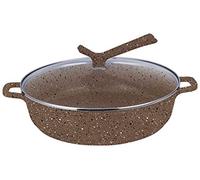 rukauf HQ Premium Poêle à rôtir XXL avec revêtement en céramique granit 8 l Ø 40 cm - Poignée design