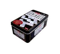 rukauf Jeu de dominos double 12 dans une boîte en métal 91 pièces Train mexicain