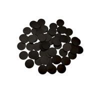 rukauf Lot de 100 jetons de jeu en plastique noir - Environ 100 pièces de 18 mm - Pour jeux traditionnels, bingo, loto russe