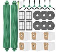 RUKHOOL 505 Accessoires pour iRobot Roomba Plus 405/505 / 500/400 / 506/507 Combo Pièces de Rechange pour 405 Kit 2 Brosses Rouleaux 6 Sacs à Poussière 6 Serpillères 4 Filtres 6 Brosses Latérales