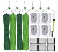 RUKHOOL Accessoires pour iRobot Roomba i1+ i3+ i4+ i5+ i6+ i7+ i8+ j5+ j6+ j7 j8+ j9+ E5 E6 E7 Pièces Rechange 4 Sacs à Poussière 6 Filtres 6 Brosse Latérale 4 Brosse Principale