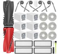 RUKHOOL Qrevo S5V Accessoires pour Roborock Qrevo Curv/Qrevo Edge S5A / Qrevo Curv S5X/ Qrevo Edge S5V Pièces de Rechange 6 Sacs, 2 Brosse Principale, 4 Filtres, 6 Chiffons, 4 Brosses Latérales