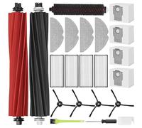 RUKHOOL S8 Pro UItra Accessoires pour Roborock S8 Pro UItra Pièces de Rechange Ensemble Aspirateur Robot, 4 Sacs à Poussière, 4 Filtres, 4 Brosses Latérales, 4 Serpillières, 1 * Brosse de Nettoyage
