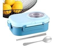 Rukjmqi Boîte à déjeuner en acier inoxydable pour | Récipient alimentaire à 3 compartiments - Boîte à déjeuner anti-fuite - Pour, adultes, chauffeurs de camion, fans de fitness, bureau