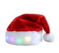 Rukjmqi Bonnet De Noël - Couvre-Chef En Peluche Pour Costume Et Décoration - Bonnet De Noël,Pour Adultes Hommes Femmes Fête D'Hiver Déguisement Vacances