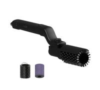 Rukjmqi Brosse rotative pour barbecue - Poils en acier inoxydable très résistants - Avec brosse rotative pour grille de cuisson - Pour jardin, terrasse, camping, personnes âgées, cuisiniers adultes