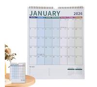 Rukjmqi Calendrier Mural 2026 18 Mois - Calendrier Vertical Planificateur | Fournitures Organisation Étudiants Enseignants Freelances Consultants Maison Bureau Chambre