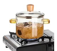 Rukjmqi Casseroles transparentes de 1,6 l - Résistantes à la chaleur - Pour chauffer rapidement - Casseroles transparentes pour la cuisine - Pour la cuisson des sauces, des soupes, des pâtes et pour