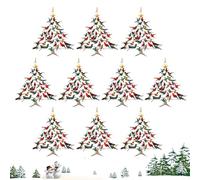 Rukjmqi Décoration Colibri | 10 Pièces d'Ornements Empilables et Suspendables pour Sapin de Noël,Assemblage Coloré en Acrylique Décoratif Colibri pour Fêtes Décoration de Table Maison Festive