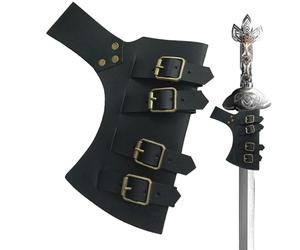 Rukjmqi Étui Pour Sabre | Porte-Épée Cuir PU Réglable Époque Médiévale Renaissance - Fourreau Ceinture pour Épée Longue | Accessoire Cosplay Fantasy Historique