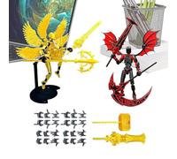 Rukjmqi Figurines d'action | 2 Ensembles déjà assemblés de Robot avec Ailes | Décor pour Table imprimé en 3D à articulations Mobiles | pour collectionneurs et Les Joueurs, pour la Chambre, l'étagère,