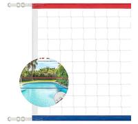 Rukjmqi Filet De Volley Ball De Piscine 3x15FT Filet Plage Réglable Remplacement Portable avec Sac De Rangement, Système De File-t De Volleyball pour Extérieur, Jardin, Piscine, Plage