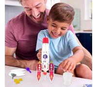 Rukjmqi Fusées pour,Jouets Éducatifs Fusée Spatiale - Kit Scientifique STEM Activités Interactives d'apprentissage Maternelle Motricité Fine Exploration Garçons Filles