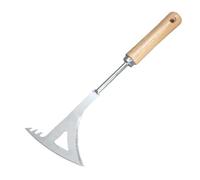 Rukjmqi Grattoir à joints pour mauvaises herbes, désherbeur en acier inoxydable, avec manche, outil de désherbage pour enlever les mauvaises herbes et