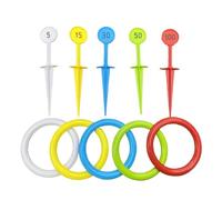 Rukjmqi Jeu De Lancer D'anneaux Extérieur | Anneaux Colorés pour À Lancer,Divertissement De Groupe pour Adolescents Familles Amis Intérieur Plage Maison De Campagne