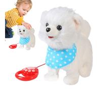 Rukjmqi Jouet Chiot Qui Marche - Peluche Électrique Interactive Aboyante pour Animaux - Doudou Cartoon Électrique Compagnon pour Garçons Et Filles Décor Maison