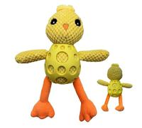 Rukjmqi Jouets grinçants pour chiens, jouets de chien grincement | Chick de dentition en peluche en peluche - Mâcher un jouet animal pour une grande race moyenne, stimulation mentale interactive drôle