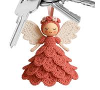 Rukjmqi Kit de bricolage en laine avec tutoriel illustré de 15 cm - Kit de bricolage pour crochet, artisanat, crochet, décoration d'arbre de Noël, porte-clés et sac