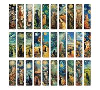 Rukjmqi Marque-Pages Mignons | Marque-Pages Drôles Chats pour Lecture | 30 Pièces Accessoires de Lecture pour Amoureux des Livres Enseignant École Cadeau de Noël Vacances