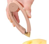 Rukjmqi Outil à Dénoyauter les Ananas,Dénoyauteur d'Ananas Équeuteur de Fraises en Acier Inoxydable - Accessoire Pratique À Poignée Ergonomique Pour Préparation Alimentaire À Domicile Pique-Nique