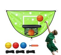 Rukjmqi Panneau de Basket pour Trampoline,Set de Dunk et Saut pour,Kit de Basket Interactif pour Trampoline - pour Jardin extérieur, Aire de Jeux, Parc, fête, Maison, Usage intérieur et extérieur