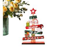 Rukjmqi Sapin de Noël Alphabet de Table en Forme de Lettres | Sapin de Noël Artificiel pour Table - Ornement Festif en Bois pour Maison Fête Bureau Réunion Activités