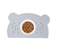 Rukjmqi Tapis Repas pour Animaux | Tapis Alimentation Chat en Silicone - en Forme d'ours Lavable Anti-Débordement pour Animal de Compagnie pour Éducation des Chiots et Lieux de Repas comme Balcon