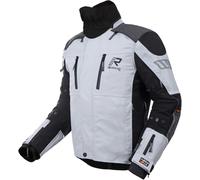Rukka Flexo-R Veste textile moto imperméable, Blanc/Gris/Noir, Taille 64