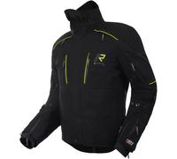 Rukka Flexo-R Veste textile moto imperméable, noir/jaune, Taille 62