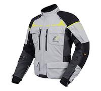Rukka Gore-Tex PRO ECUADO-R Veste de moto stratifiée 3 couches Cordura CE AA avec ceinture de taille et protections D3O Air XTR Gris clair Jaune 52