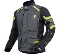 Rukka Madagasca-R Veste textile de moto, anthracite/noir/jaune, Taille 50
