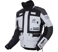Rukka TitanTrail-R Veste textile moto imperméable, Blanc/Gris/Noir, Taille 62
