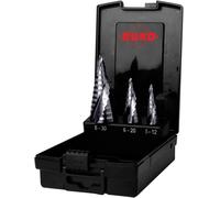 RUKO Jeu de forets étagés ULTIMATECUT pointe FLOWSTEP HSS tailles 0/9, 1, 2 cassette ABS 3 pièces