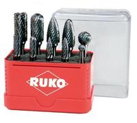 Ruko 116002TC Coffret de 10 fraises sur tige TiCN en métal dur
