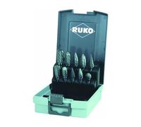 RUKO Fraise sur tige 116004 – Carbure de tungstène Ø 10 mm, tige Ø 6 mm, 5 pièces