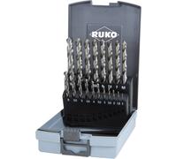 RUKO 214214RO HSS-G Jeu de forets pour le métal 19 pièces DIN 338 tige cylindrique 1 set