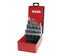 RUKO 245003 - Juego machos de roscar + brocas - 29 piezas