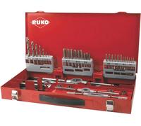 RUKO 245030 Set de tarauds pour machine 44 pièces métrique M3, M4, M5, M6, M8, M10, M12 coupe à droite HSS 1 set